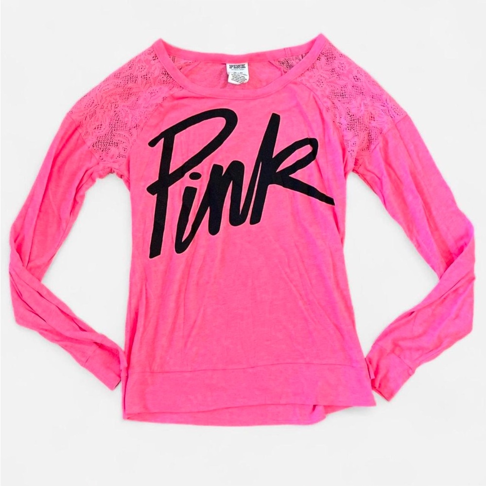 VS Pink - Long Sleeve Top with Lace Detail